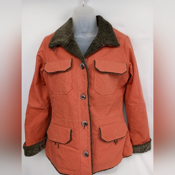 Women's Light Pink ADVENTURA Wool Jacket with Sherpa Lining (#1,235) - Picture 1 of 11
